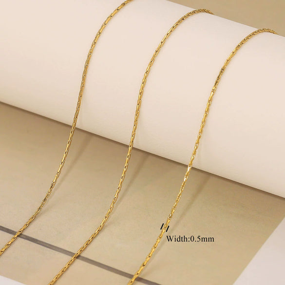 Stainless Steel Electroplated Bead Chain Box Chain Cross Chain Jewelry Accessories For Diy Necklace Bracelet