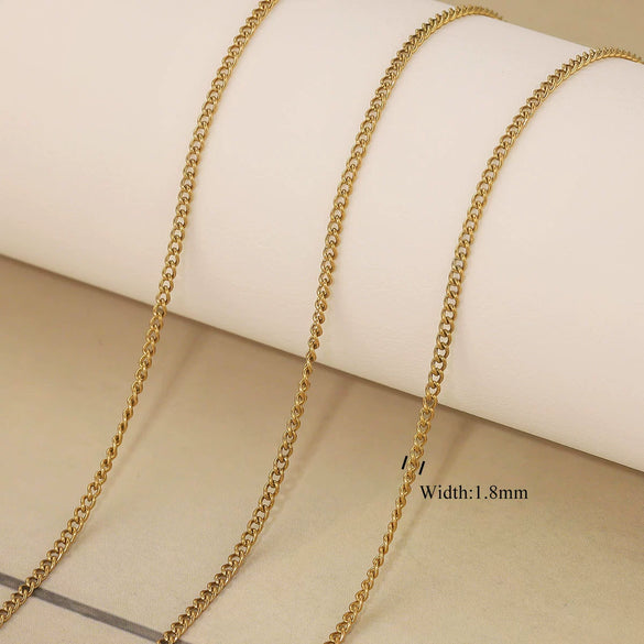 Stainless Steel Electroplated Bead Chain Box Chain Cross Chain Jewelry Accessories For Diy Necklace Bracelet