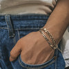 Stainless Steel Electroplated Bracelet Set With Paper Clip Cuban Chain Ball Bead And Plain Geometric Chain Simple Unisex Jewelry