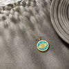 Stainless Steel Electroplated Colorful Pendant Necklace For Women