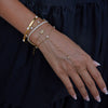 Stainless Steel Electroplated Cubic Zirconia Inlaid Paper Clip Chain Bracelet For Women