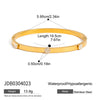 Stainless Steel Electroplated Cubic Zirconia Inlaid Paper Clip Chain Bracelet For Women