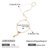 Stainless Steel Electroplated Cubic Zirconia Inlaid Paper Clip Chain Bracelet For Women