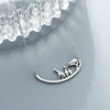 Stainless Steel Electroplated Deer Pendant Necklace And Bracelet With Animal Zodiac Pattern
