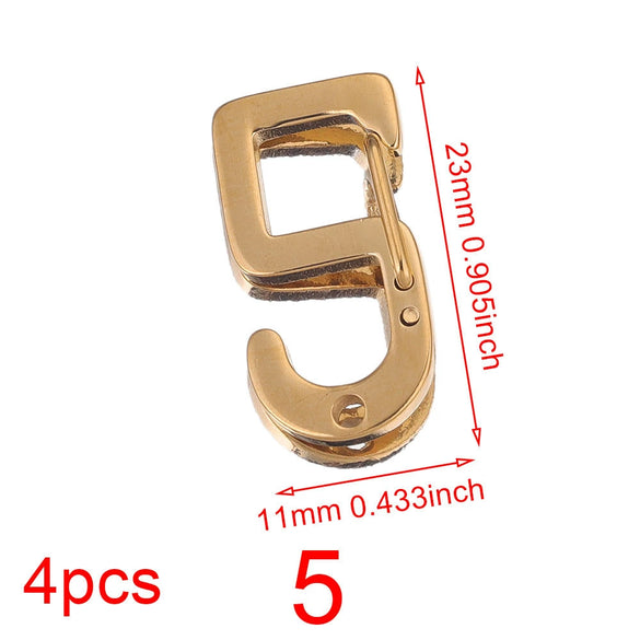 Stainless Steel Electroplated Digital Arabic Numeral Lobster Clasp For Diy Jewelry