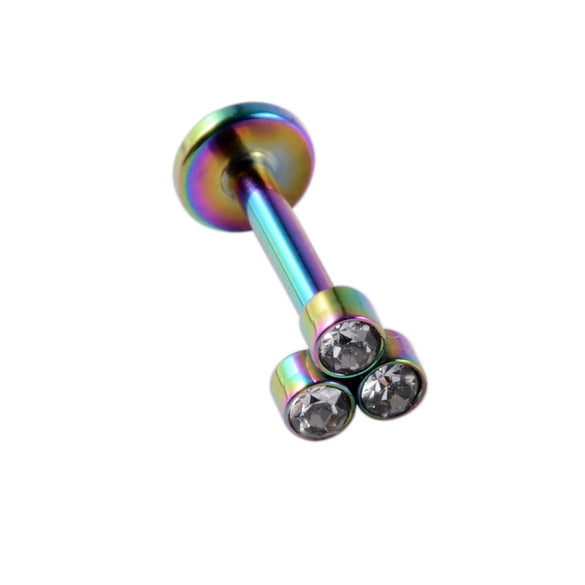 Stainless Steel Electroplated Dot Inner Tooth Lip Nails Straight Pole Sunflower Ear Bone Nail Earrings