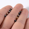 Stainless Steel Electroplated Dot Inner Tooth Lip Nails Straight Pole Sunflower Ear Bone Nail Earrings