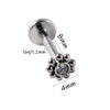 Stainless Steel Electroplated Dot Inner Tooth Lip Nails Straight Pole Sunflower Ear Bone Nail Earrings