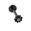 Stainless Steel Electroplated Dot Inner Tooth Lip Nails Straight Pole Sunflower Ear Bone Nail Earrings