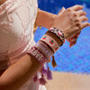 Stainless Steel Electroplated Geometric Braided Hand Rope Bracelet With Letters Cherry Leopard Print For Women