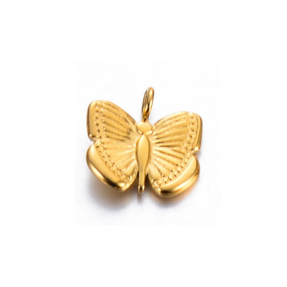 Stainless Steel Electroplated Geometric Love Flower Butterfly Bird Padlock Pendant Diy Bracelet Accessories