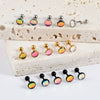 Stainless Steel Electroplated Geometric Minimalist Unisex Earrings