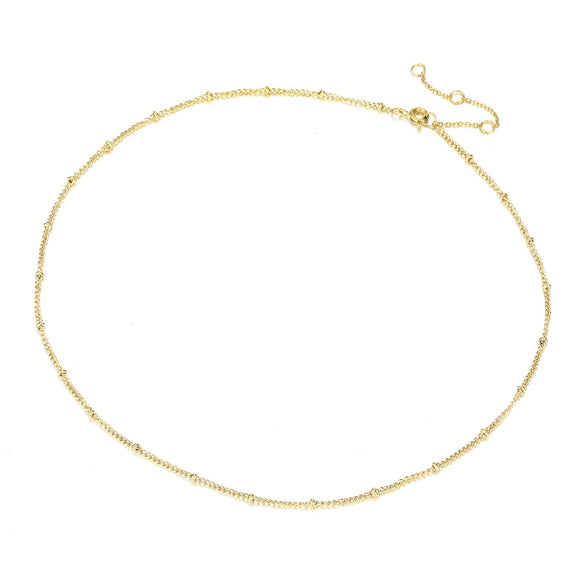 Stainless Steel Electroplated Geometric Snake Bone Chain Necklace Jewelry