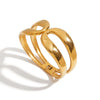 Stainless Steel Electroplated Geometric Style Open Bracelet For Women