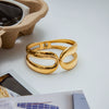 Stainless Steel Electroplated Geometric Style Open Bracelet For Women