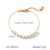 Stainless Steel Electroplated Geometric Style Women's Bracelet With Freshwater Pearl