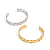 Stainless Steel Electroplated Geometric Vshaped Hollow Opening Original Design Bracelet Jewelry