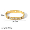 Stainless Steel Electroplated Geometric Zircon Inlaid Bracelet Jewelry