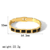 Stainless Steel Electroplated Geometric Zircon Inlaid Bracelet Jewelry