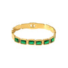 Stainless Steel Electroplated Geometric Zircon Inlaid Bracelet Jewelry