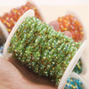 Stainless Steel Electroplated Gold Natural Stone Crystal Clip Bead Chain Diy Jewelry Accessories Bracelet Necklace