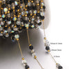 Stainless Steel Electroplated Gold Natural Stone Crystal Clip Bead Chain Diy Jewelry Accessories Bracelet Necklace