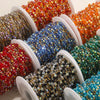 Stainless Steel Electroplated Gold Natural Stone Crystal Clip Bead Chain Diy Jewelry Accessories Bracelet Necklace