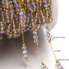 Stainless Steel Electroplated Gold Natural Stone Crystal Clip Bead Chain Diy Jewelry Accessories Bracelet Necklace