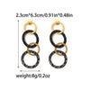 Stainless Steel Electroplated Gold Vintage Geometric Round Jewelry Earrings And Bracelet
