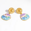 Stainless Steel Electroplated Handmade Women's Light Luxury Style Earrings