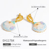 Stainless Steel Electroplated Handmade Women's Light Luxury Style Earrings