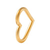 Stainless Steel Electroplated Heartshaped Earrings Lip Ring Interface Ring Ear Bone Ring