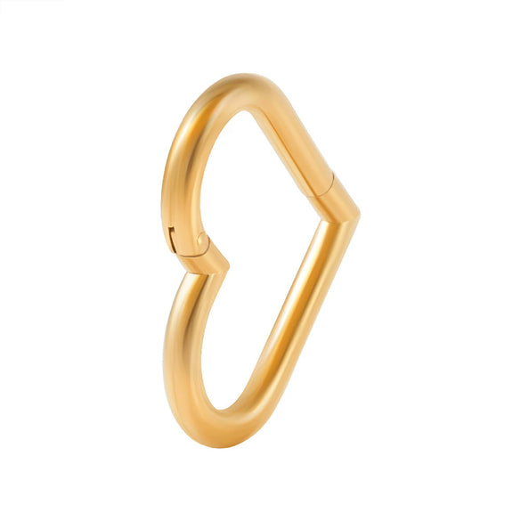 Stainless Steel Electroplated Heartshaped Earrings Lip Ring Interface Ring Ear Bone Ring