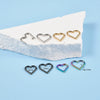 Stainless Steel Electroplated Heartshaped Earrings Lip Ring Interface Ring Ear Bone Ring