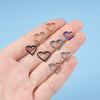 Stainless Steel Electroplated Heartshaped Earrings Lip Ring Interface Ring Ear Bone Ring