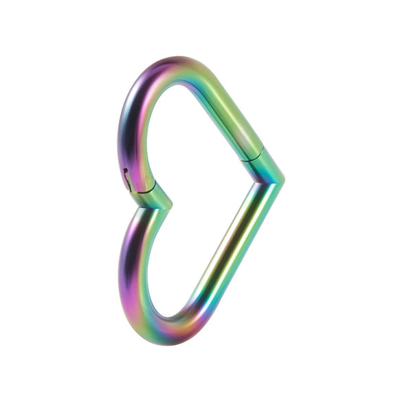 Stainless Steel Electroplated Heartshaped Earrings Lip Ring Interface Ring Ear Bone Ring