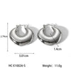 Stainless Steel Electroplated Hollow Geometric Earrings For Women
