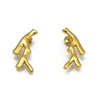 Stainless Steel Electroplated 18K Gold Fashion Personality Reindeer Antler Stud Earrings For Women