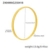 316L Stainless Steel Electroplated 18K Gold Plain Ring Bracelet Luxury Jewelry