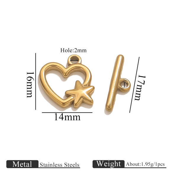 Stainless Steel Electroplated 18K Real Gold Colorpreserving Multistyle Ot Buckle Jewelry Accessory