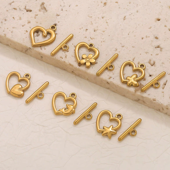 Stainless Steel Electroplated 18K Real Gold Colorpreserving Multistyle Ot Buckle Jewelry Accessory