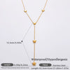 Stainless Steel Electroplated 18K Real Gold Geometric Bow Heart Flower Clavicle Necklace For Women