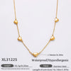 Stainless Steel Electroplated 18K Real Gold Geometric Bow Heart Flower Clavicle Necklace For Women