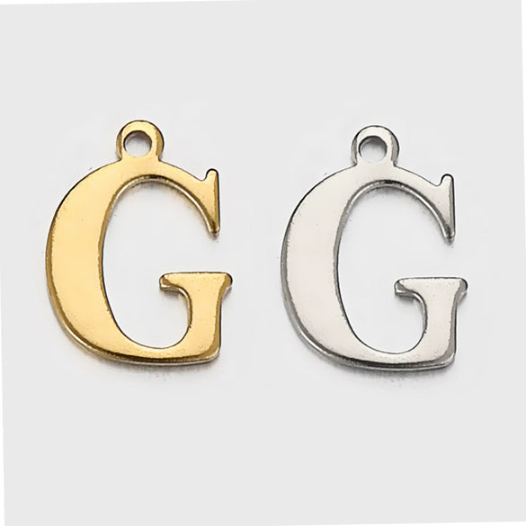 Stainless Steel Electroplated Letter Piercing Pendant