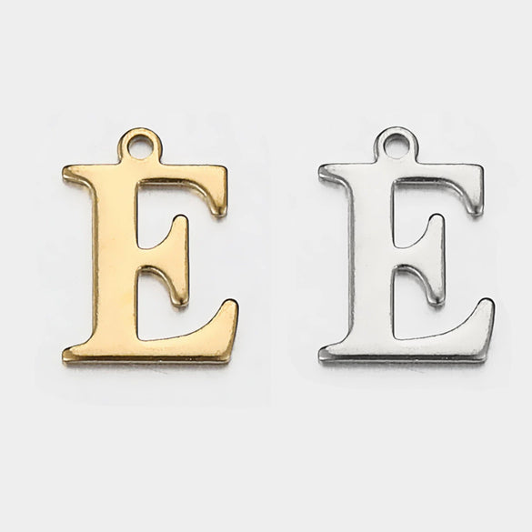 Stainless Steel Electroplated Letter Piercing Pendant