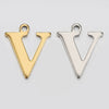 Stainless Steel Electroplated Letter Piercing Pendant