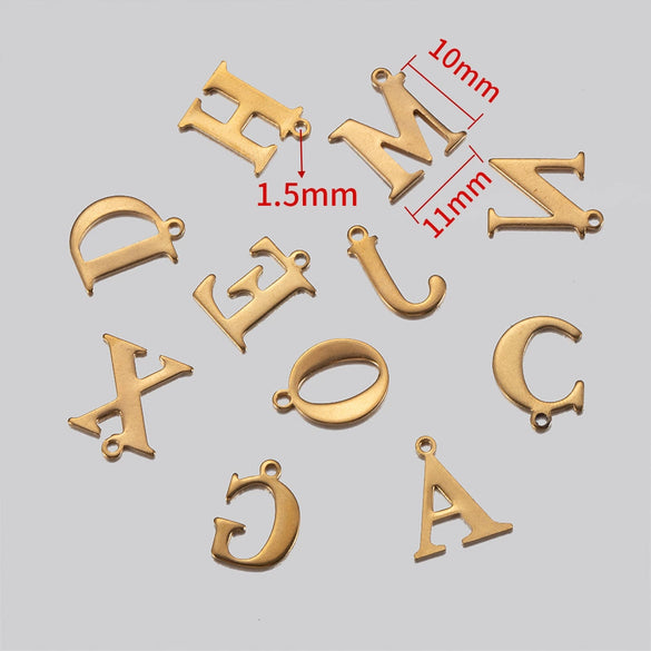 Stainless Steel Electroplated Letter Piercing Pendant