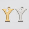 Stainless Steel Electroplated Letter Piercing Pendant