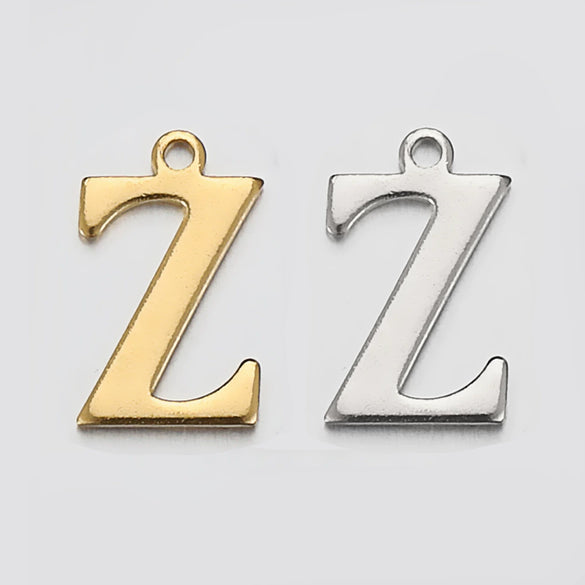 Stainless Steel Electroplated Letter Piercing Pendant
