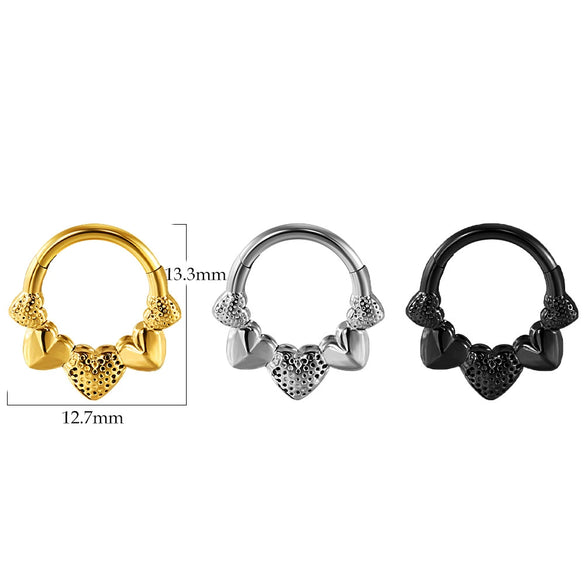Stainless Steel Electroplated Pointed Cone And Arc Split Ring Jewelry Spider Design Earrings And Nose Ring